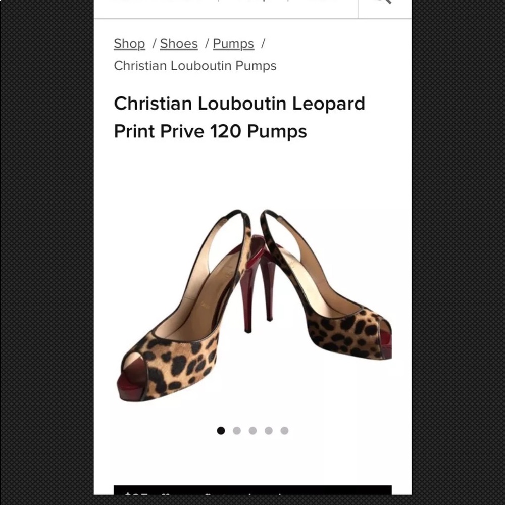 Louboutin Prive Leopard size 39